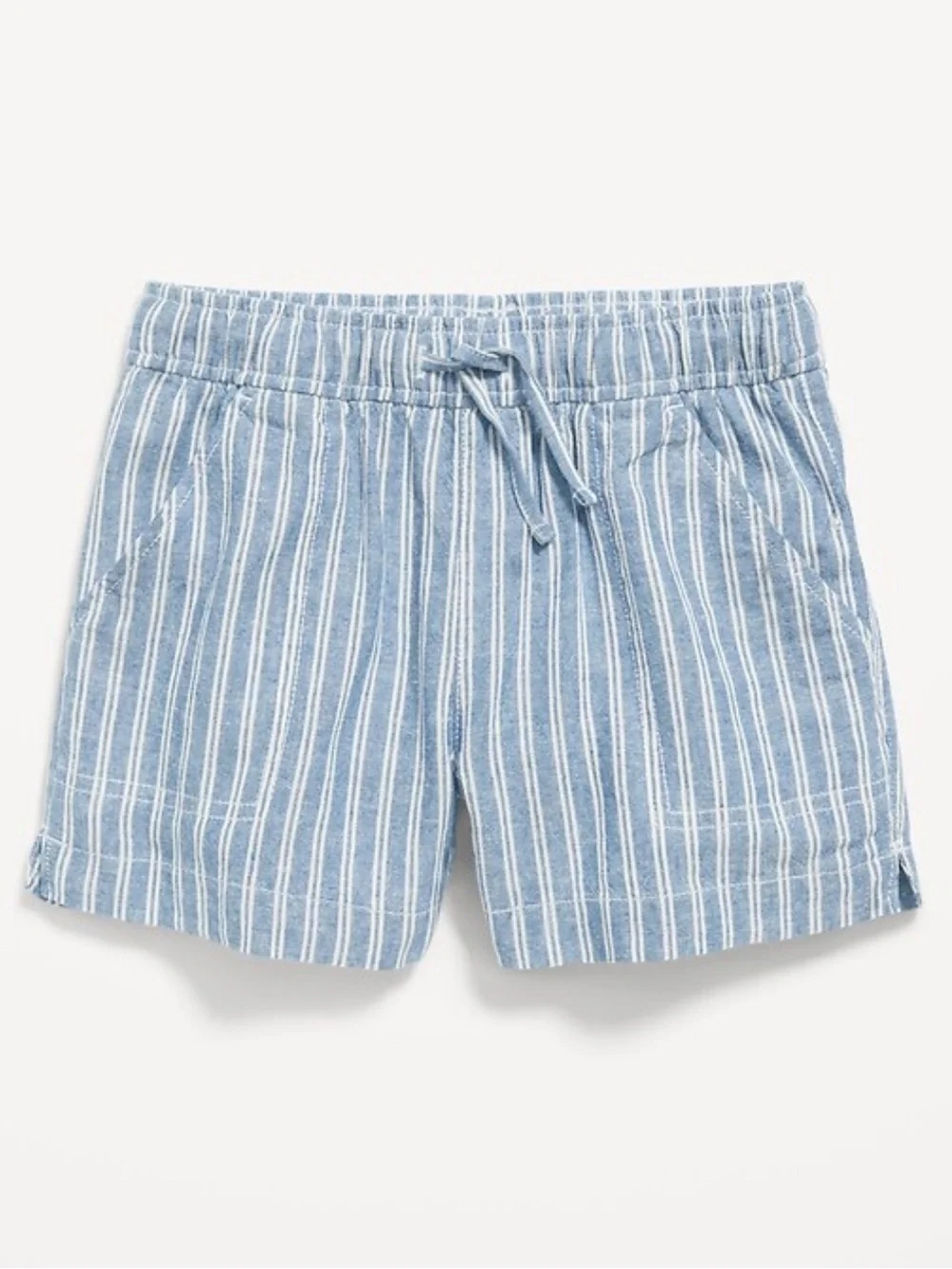 NWT Old Navy Girls Blue Stripe Linen Casual Shorts Size M (8)